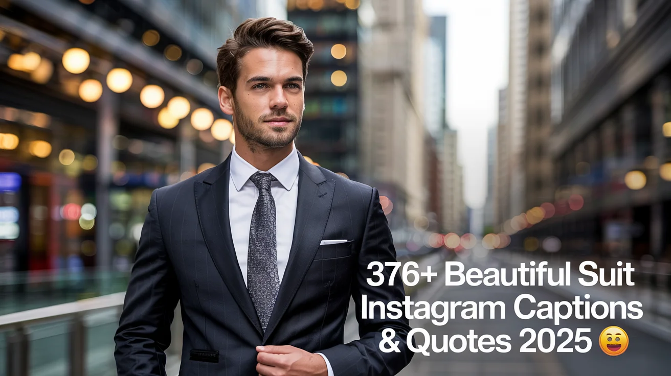 Beautiful Suit Instagram Captions & Quotes